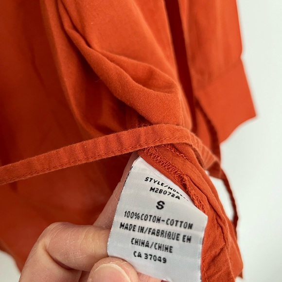 Orange Button Down Shirt - Picture 4 of 6
